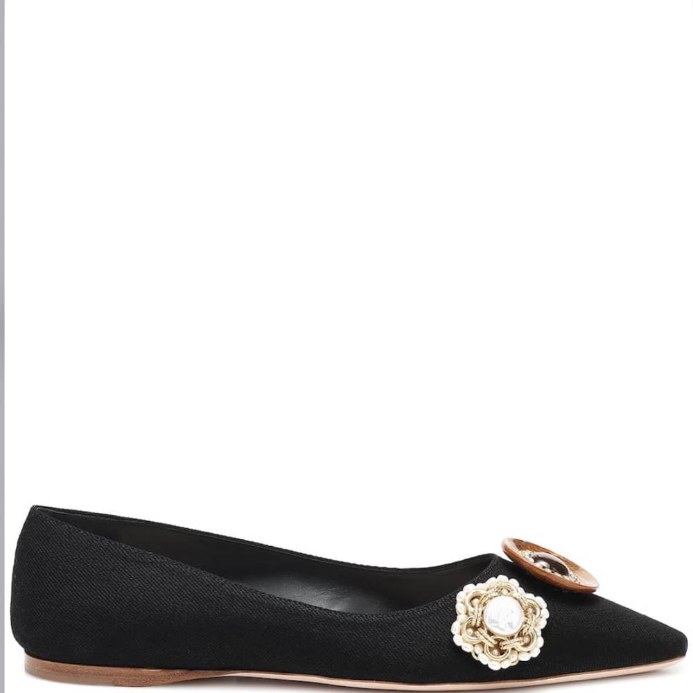 Authentic Miu Miu black denim flats size 40 NIB - Picture 4 of 16